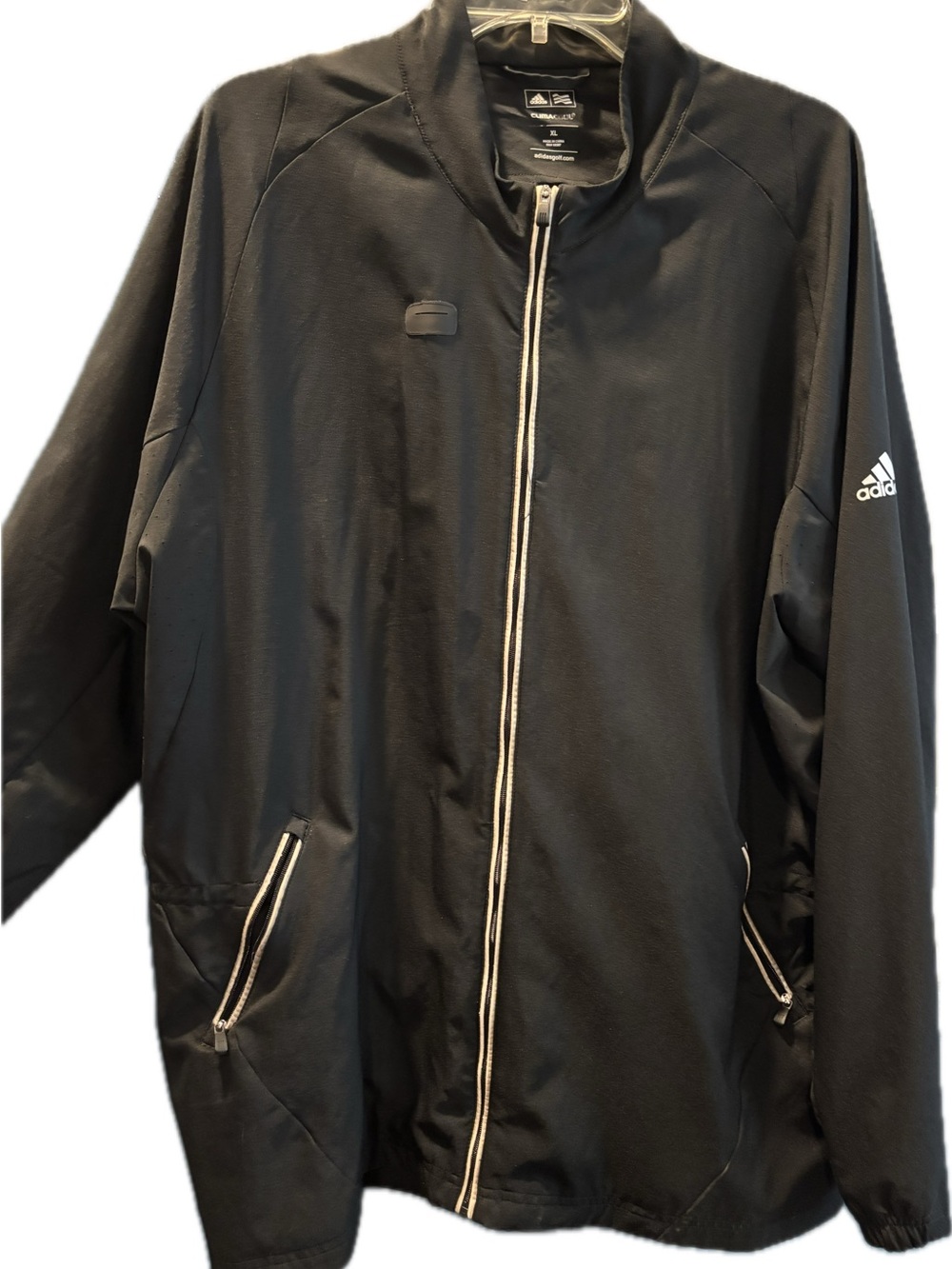 Adidas Men's Black Athletic Jacket XL , full zip, used